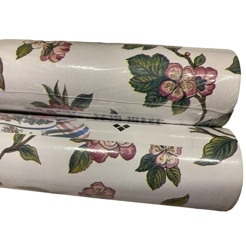 Imperial Wallpaper Rolls Set of 2 NEW Sealed Floral Vinyl